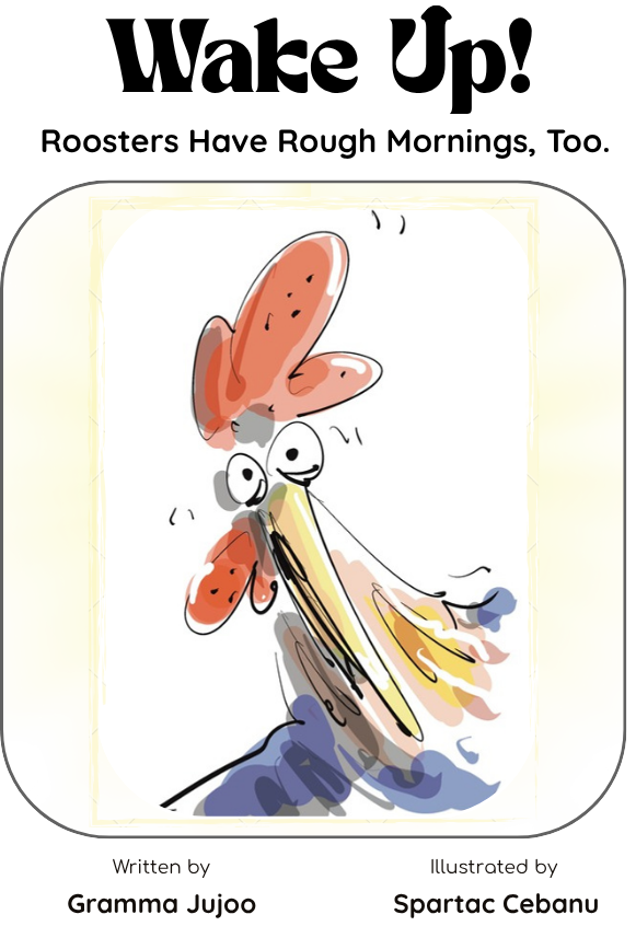 Illustrated goat character from Eat Up! – a funny, picky-eating goat
